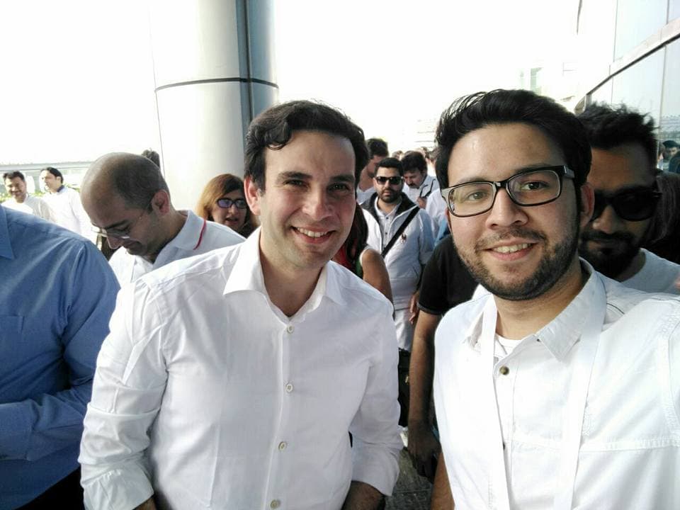 Muhammad Shahzeb with Zia, CEO of Afiniti